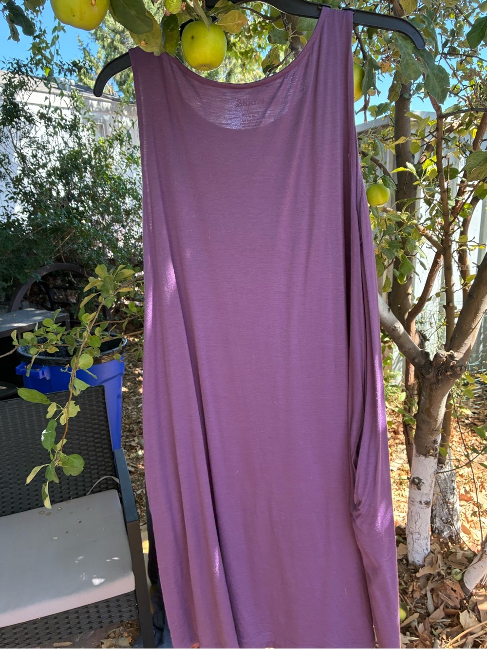 wool& Sleeveless Maxi Dress - Relaxed Swing Silhouette - Picture 2 of 3